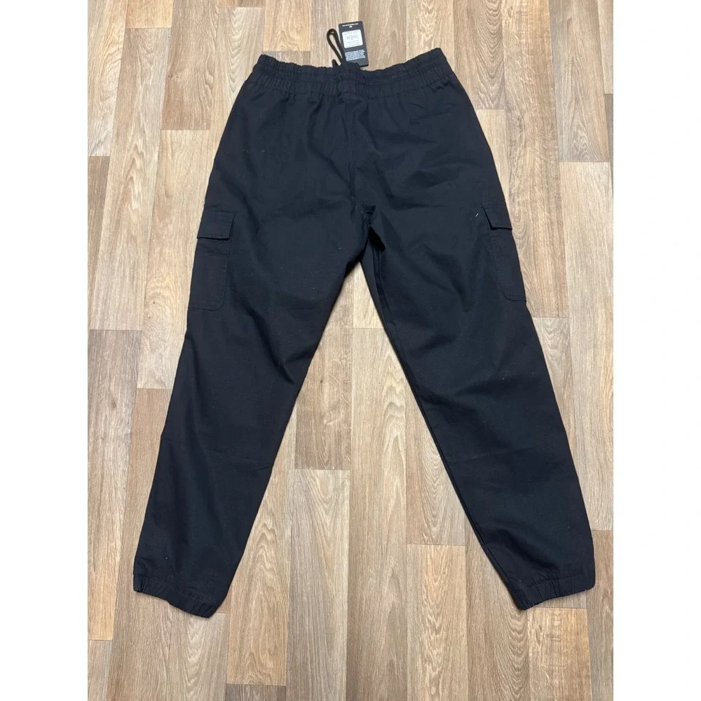 True Religion Mens Jet Black Ripstop Cargo Jogger Pants Size M NEW